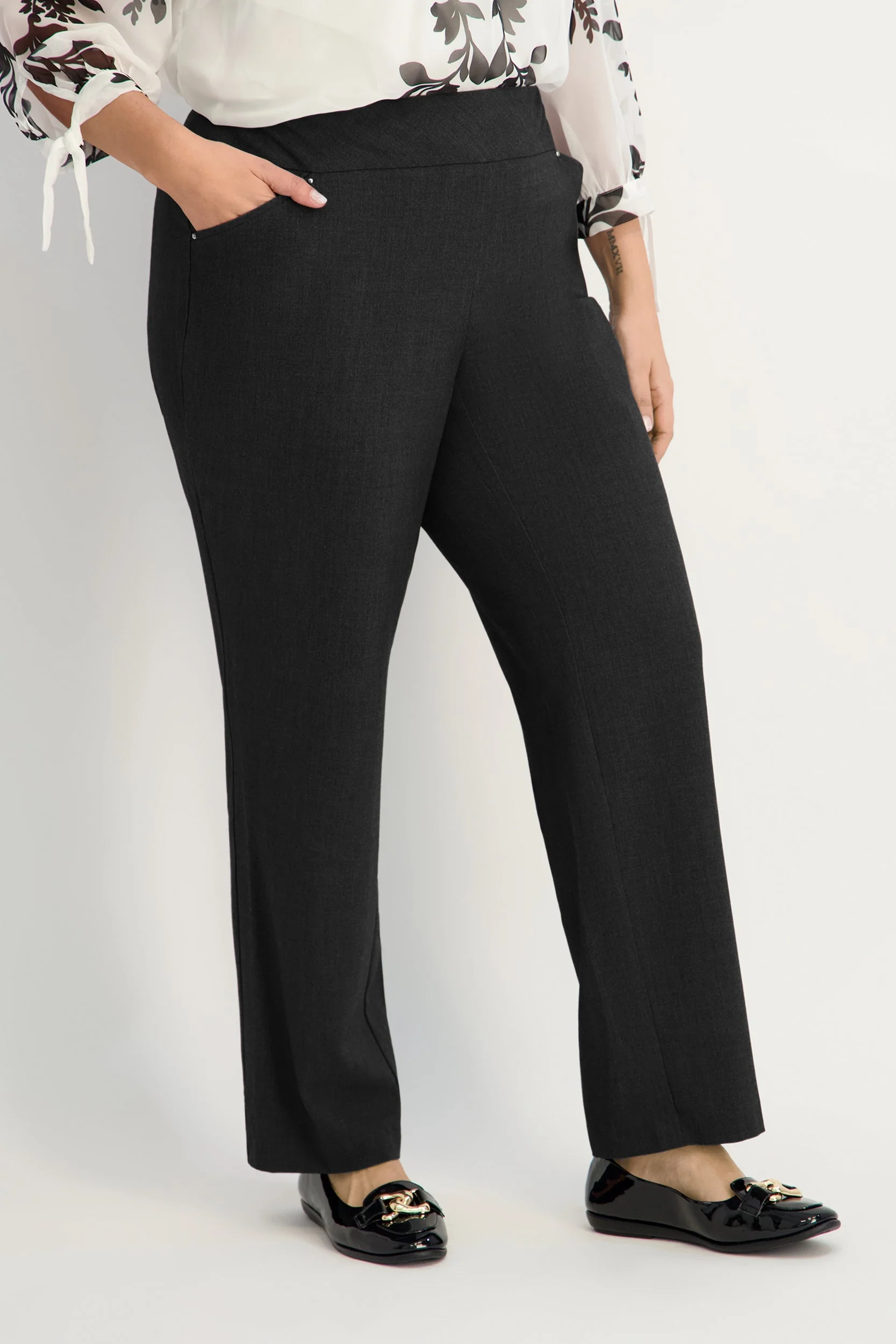 Roz & Ali™ Secret Agent Pull On Tummy Control Pants Straight Leg - Plus - Image 3