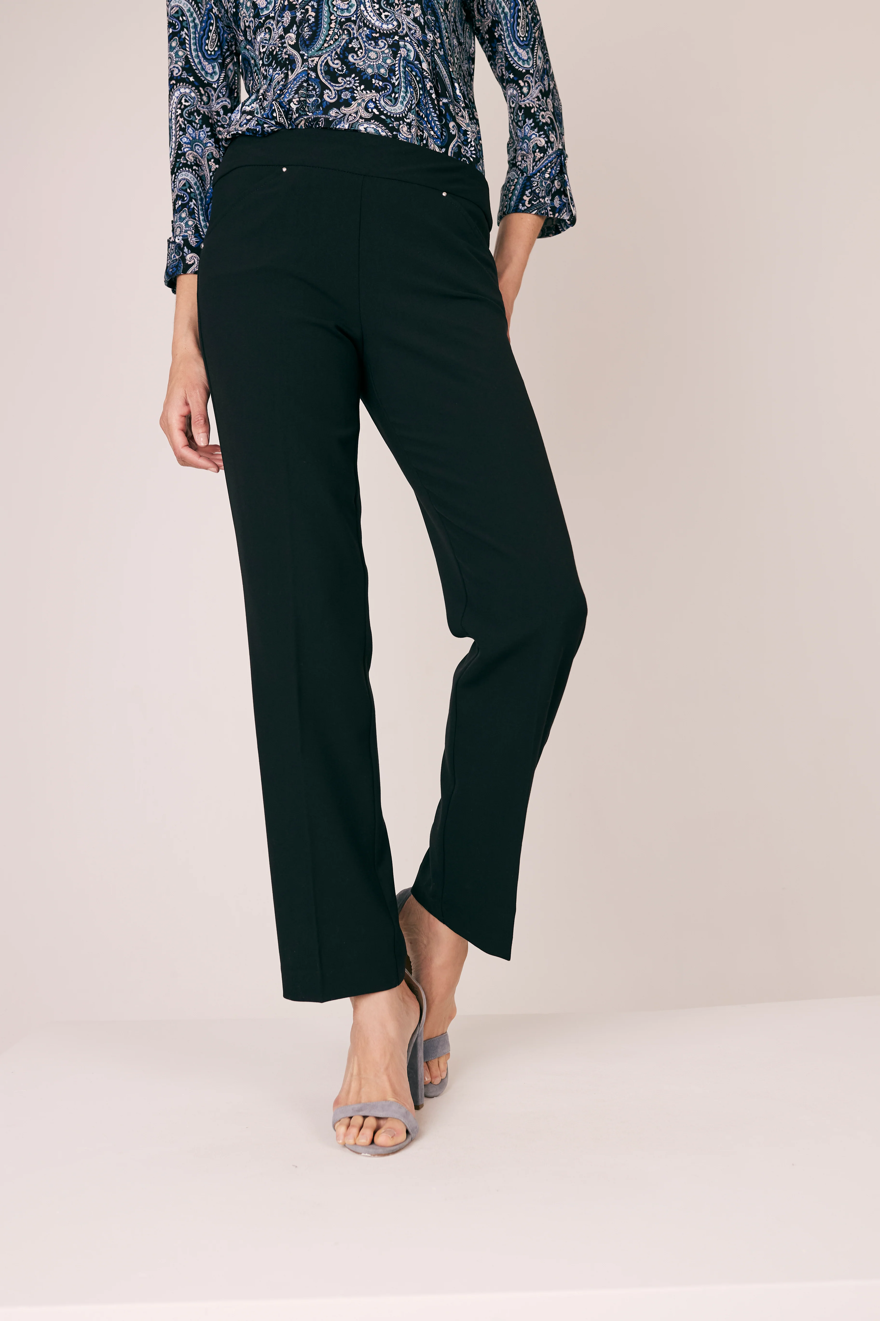Roz & Ali™ Secret Agent Pull On Tummy Control Pants Straight Leg - Plus - Short Length - Image 10