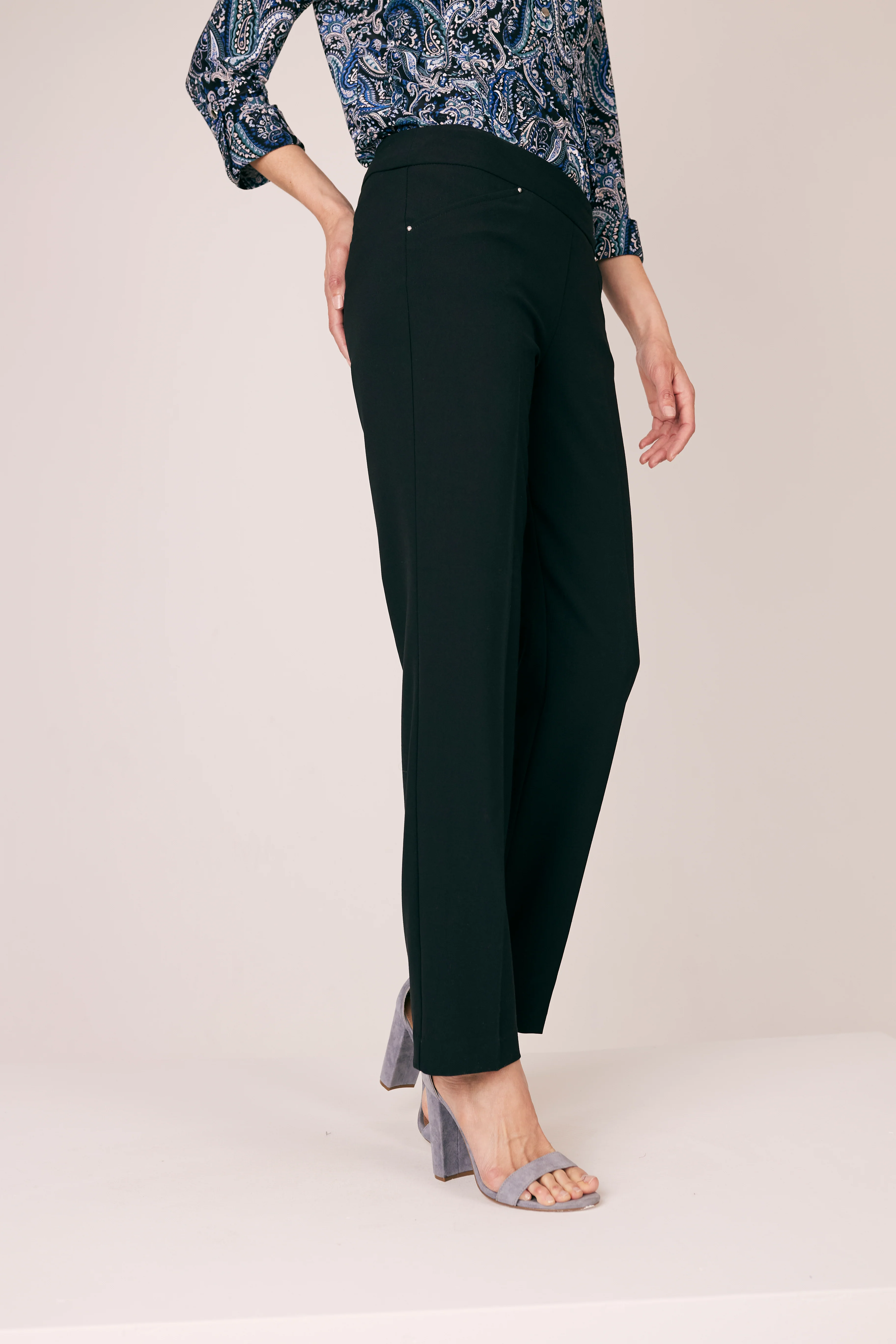 Roz & Ali™ Secret Agent Pull On Tummy Control Pants Straight Leg - Plus - Short Length - Image 7