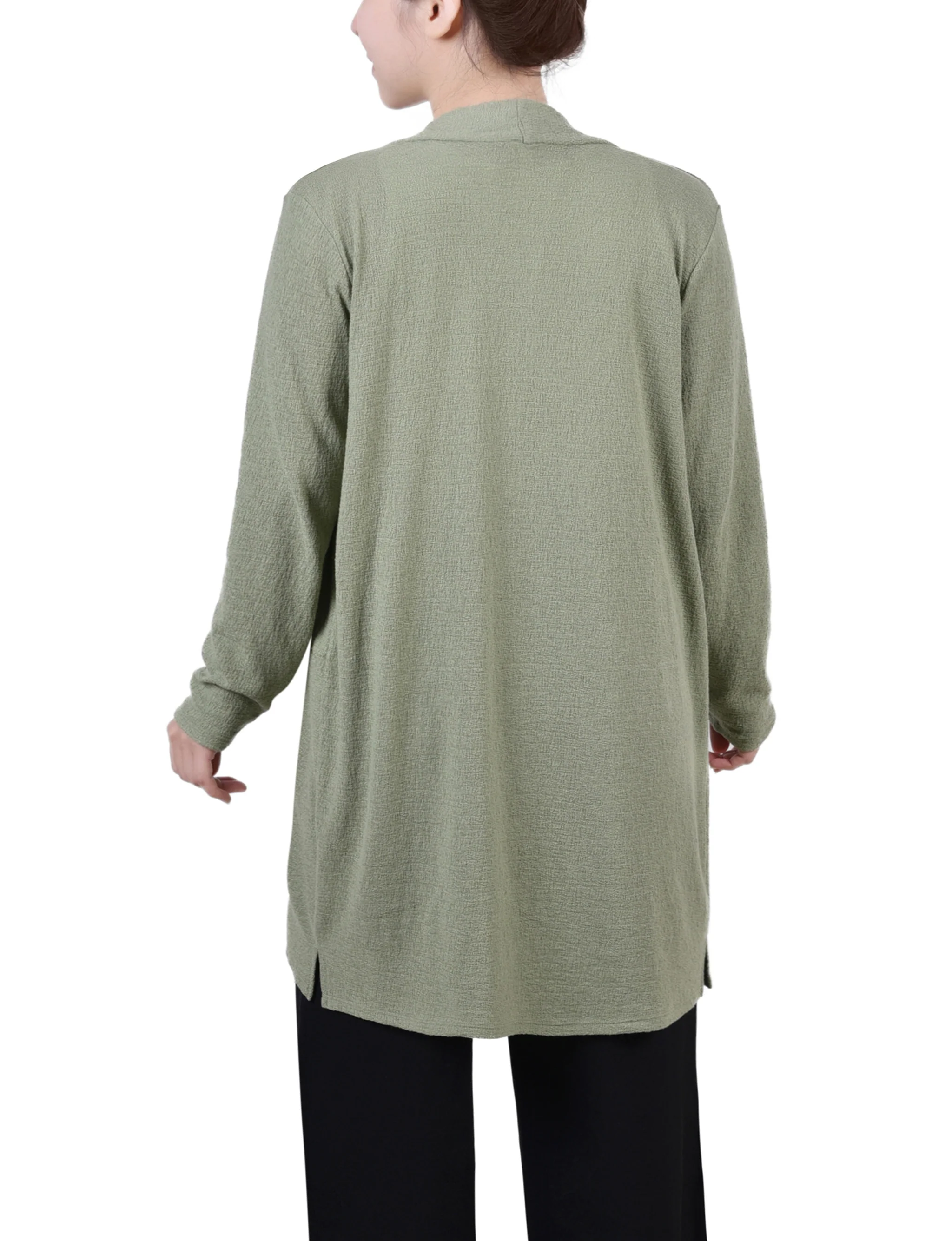 Sage Knee Length Cardigan - Petite - Image 4