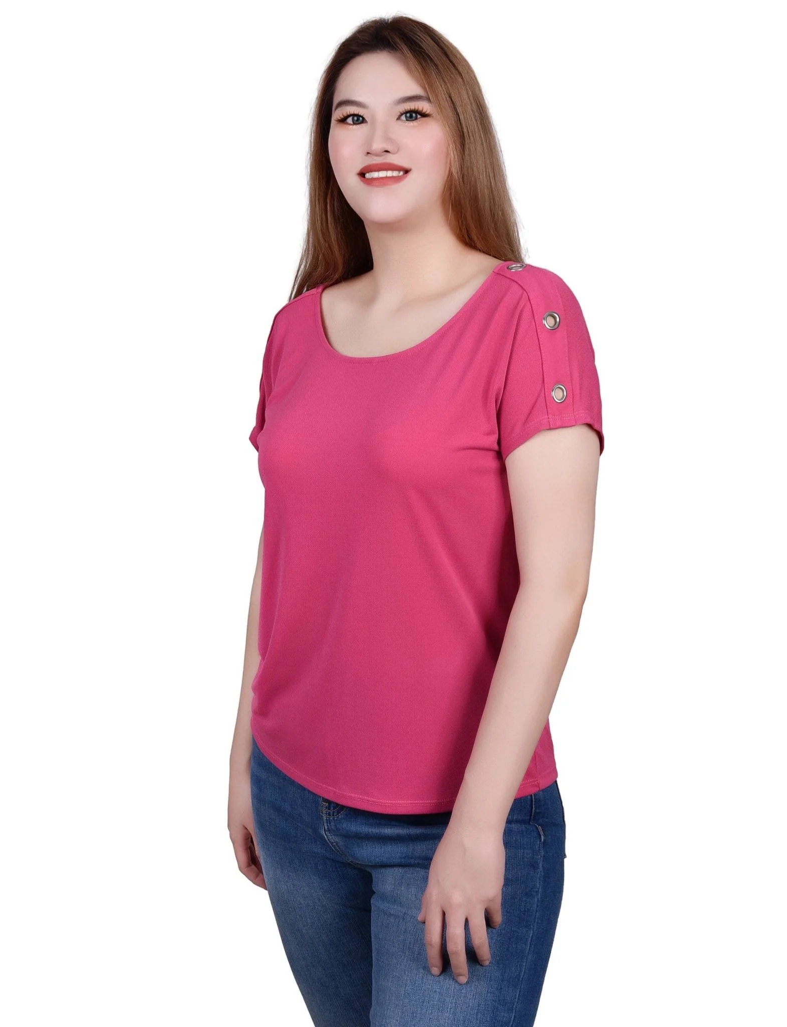 Short Sleeve Extended Sleeve Tunic Top - Image 7