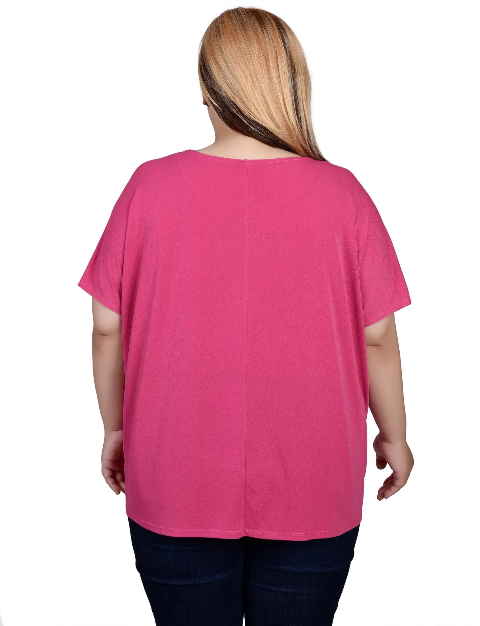 Short Sleeve Extended Sleeve Tunic Top - Plus - Image 16