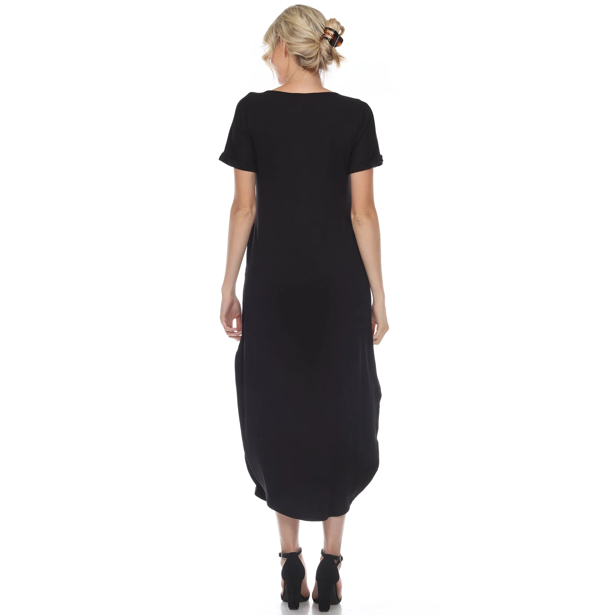 Short Sleeve V-neck Maxi Dress - Image 19