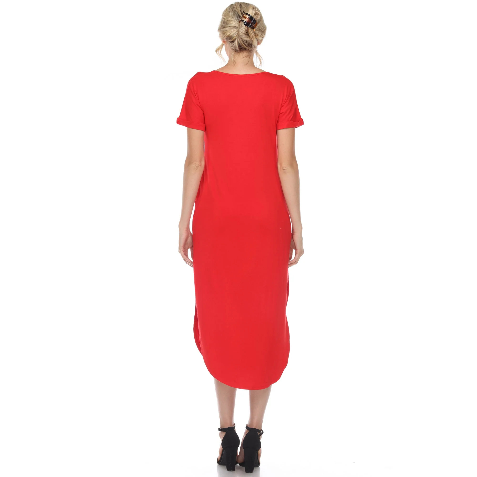 Short Sleeve V-neck Maxi Dress - Image 4