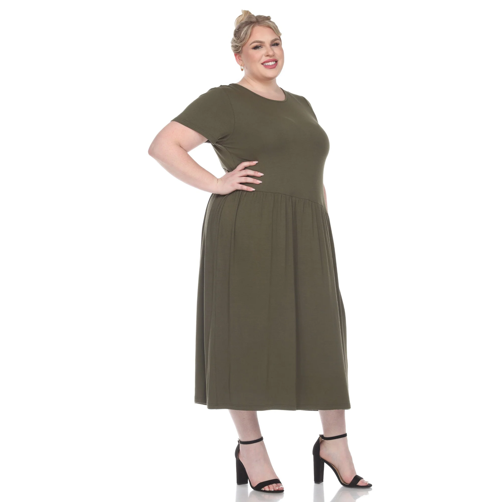 Short Sleeves Maxi Dress - Plus - Image 18