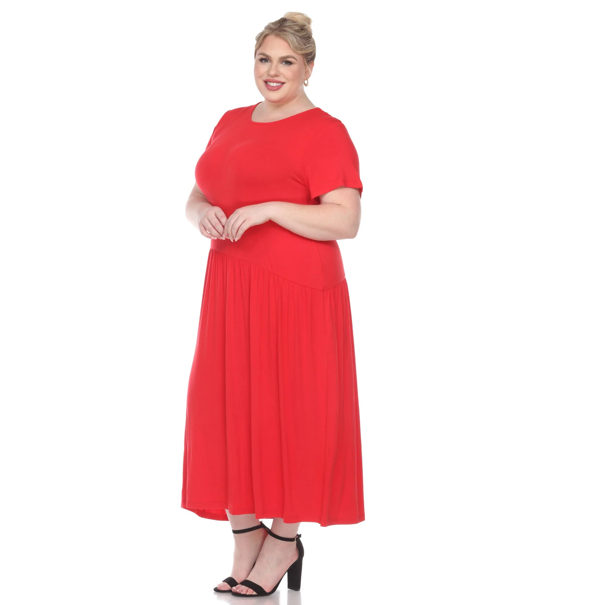Short Sleeves Maxi Dress - Plus - Image 23
