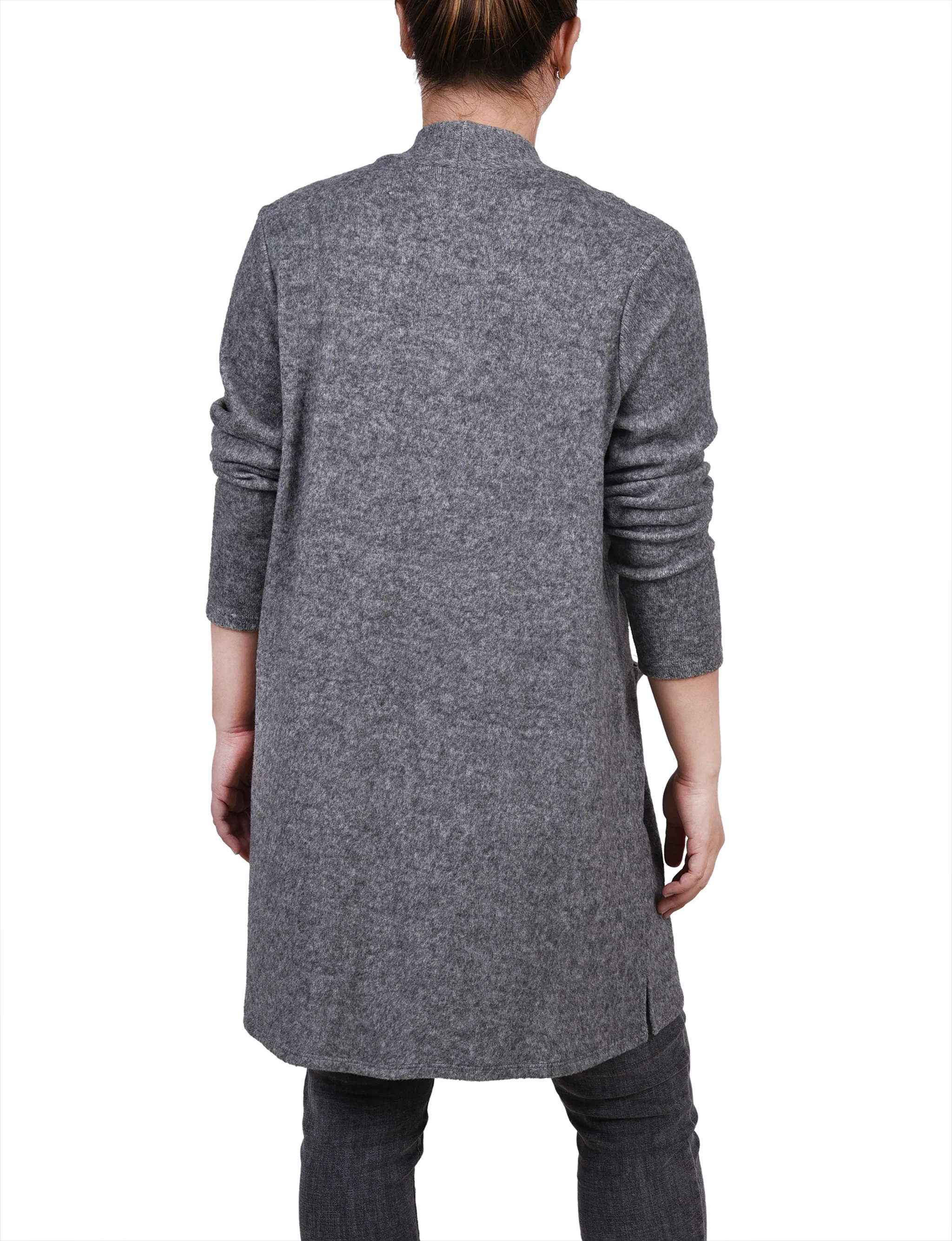Silver Long Sleeve Cardigan - Image 4