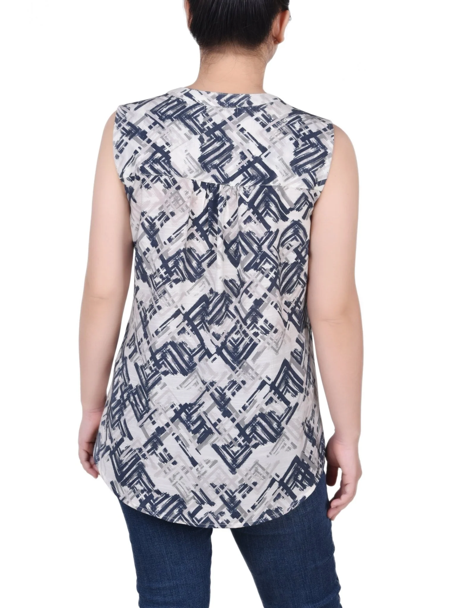 Sleeveless Pintucked Blouse - Petite - Image 15