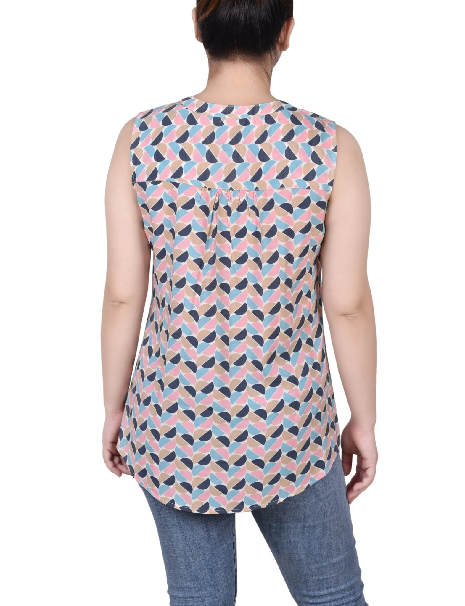 Sleeveless Pintucked Blouse - Petite - Image 18