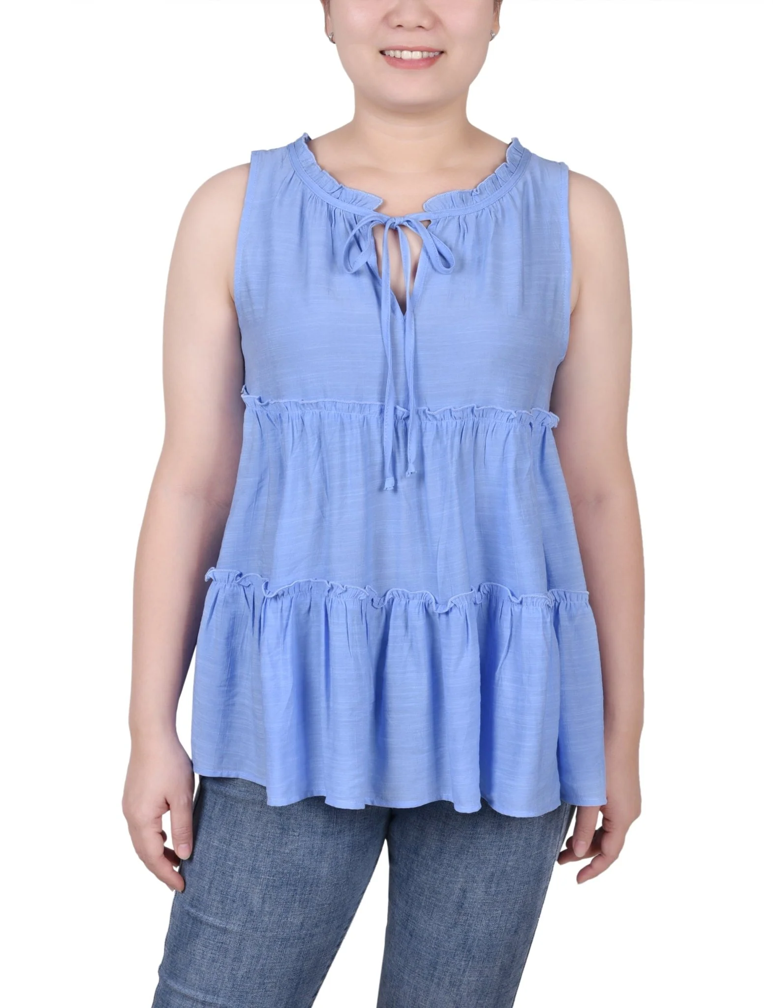 Sleeveless Tiered Blouse - Petite - Image 7