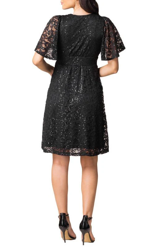 Starry Sequin Lace Cocktail Dress - Image 5