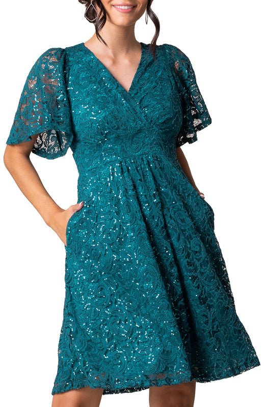 Starry Sequin Lace Cocktail Dress - Image 9