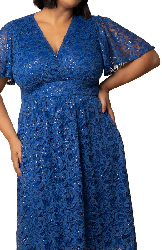 Starry Sequin Lace Cocktail Dress - Plus - Image 3