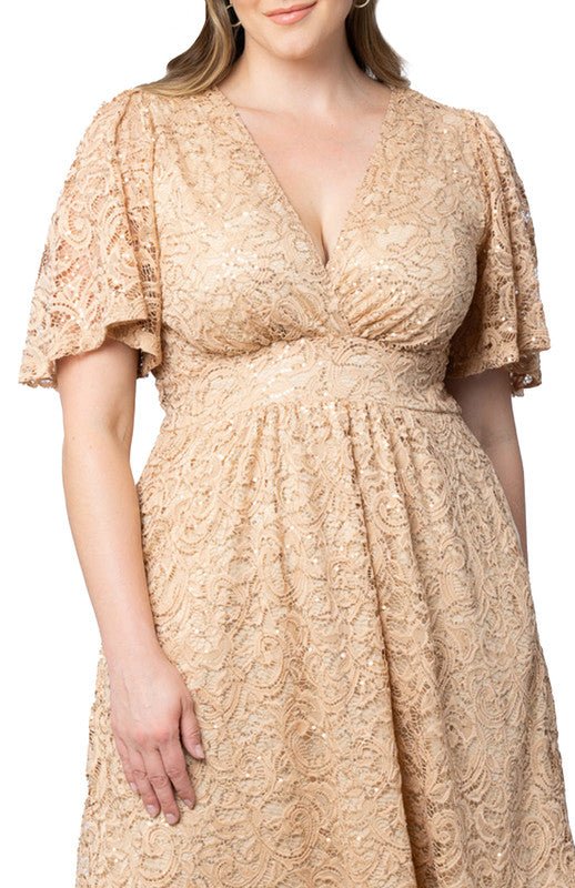Starry Sequined Lace Cocktail Dress - Plus - Image 11
