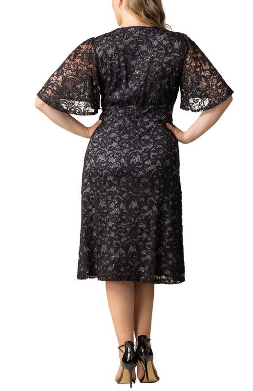 Starry Sequined Lace Cocktail Dress - Plus - Image 18