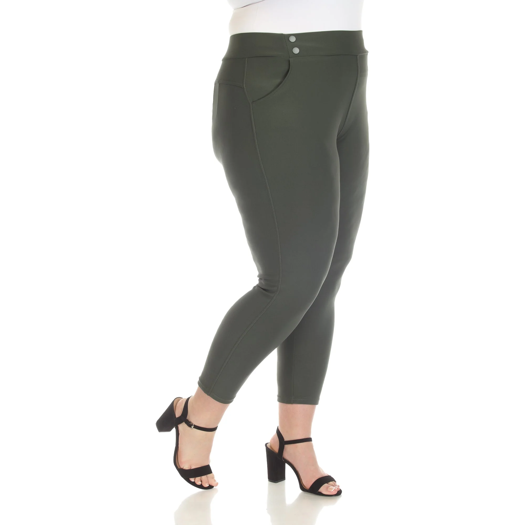 Super Soft Elastic Waistband Scuba Pants - Plus - Image 11