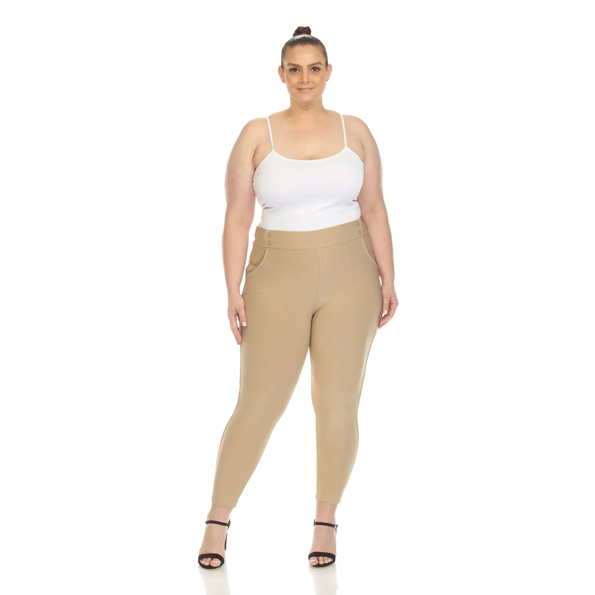 Super Soft Elastic Waistband Scuba Pants - Plus - Image 19