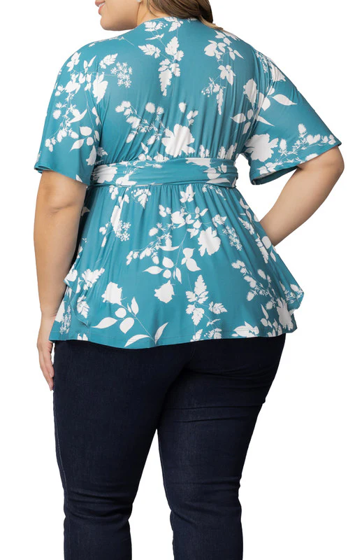 Turquoise Encore Print Top - Plus - Image 2