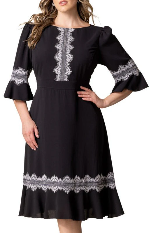 Villa Lace Trim Cocktail Dress - Plus - Image 3