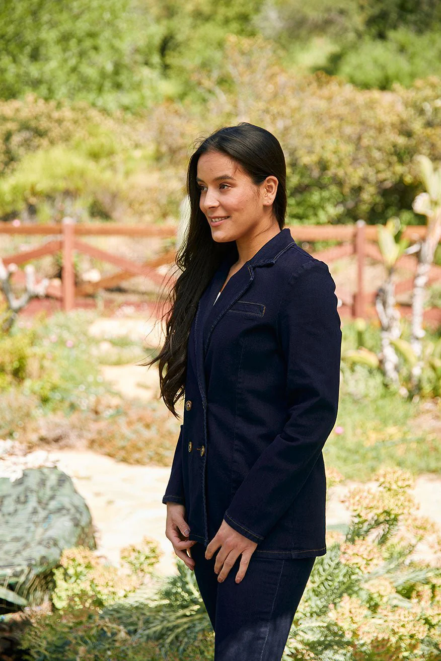 Westport Double Breasted Denim Blazer - Image 3
