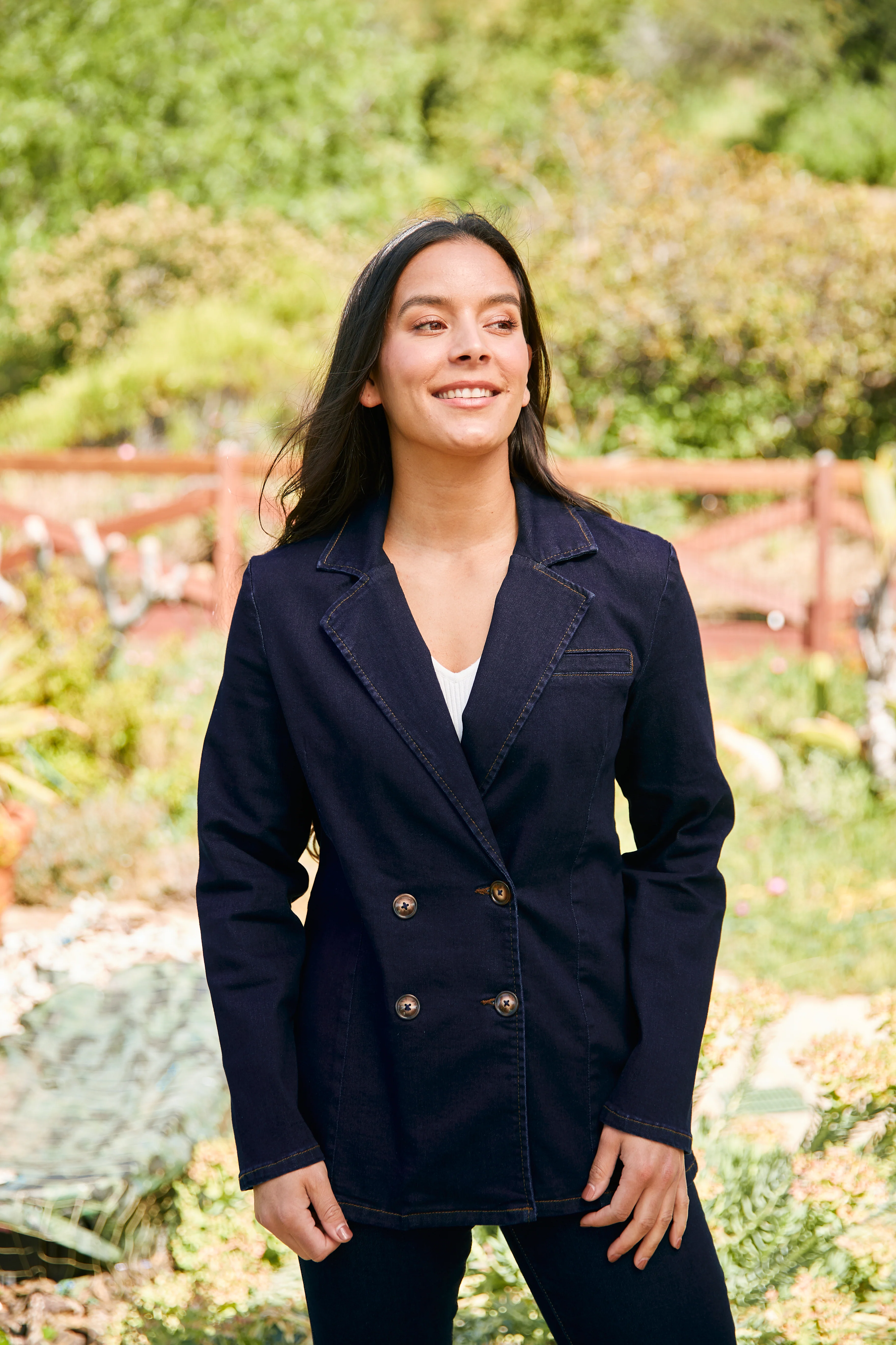 Westport Double Breasted Denim Blazer - Image 5