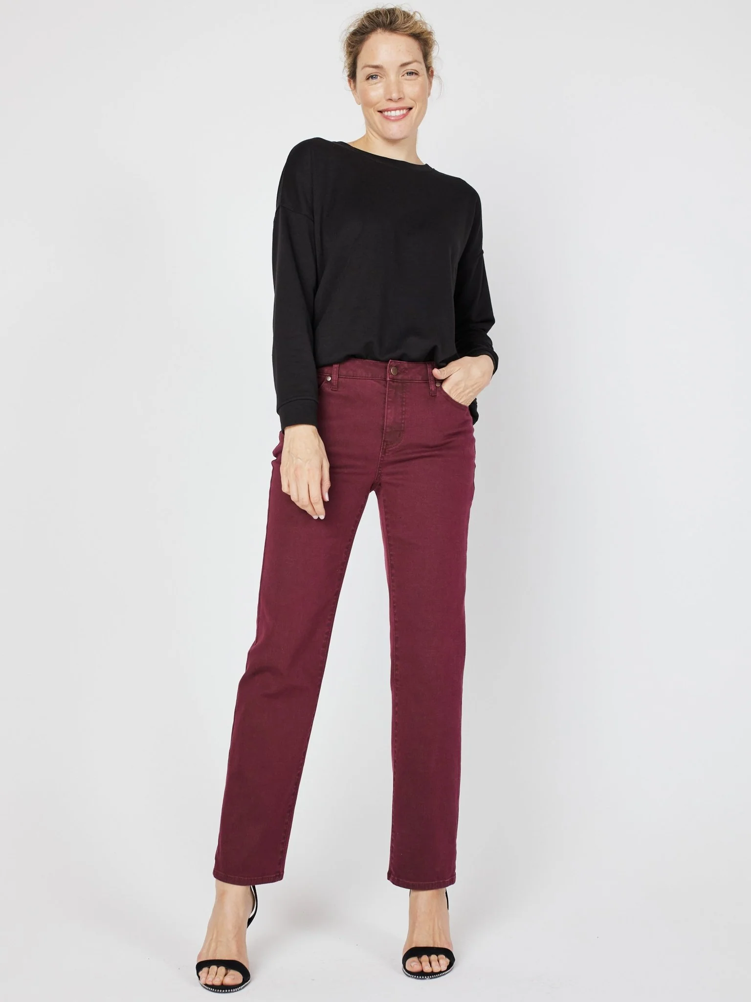 Westport Signature 5 Pocket Colored Denim Straight Leg Jean - Image 4