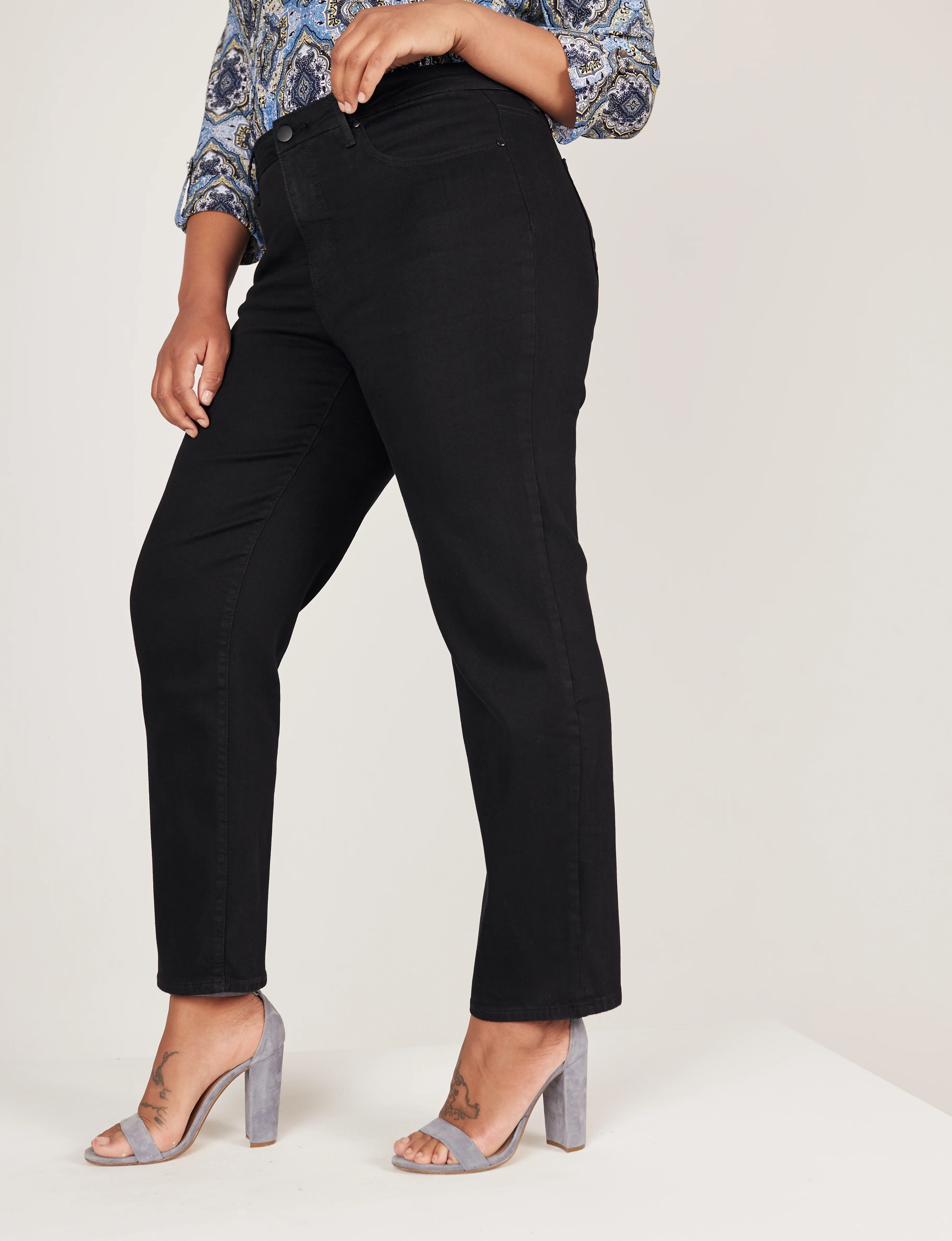 Westport Signature Black Straight Leg Jeans - Plus - Image 8