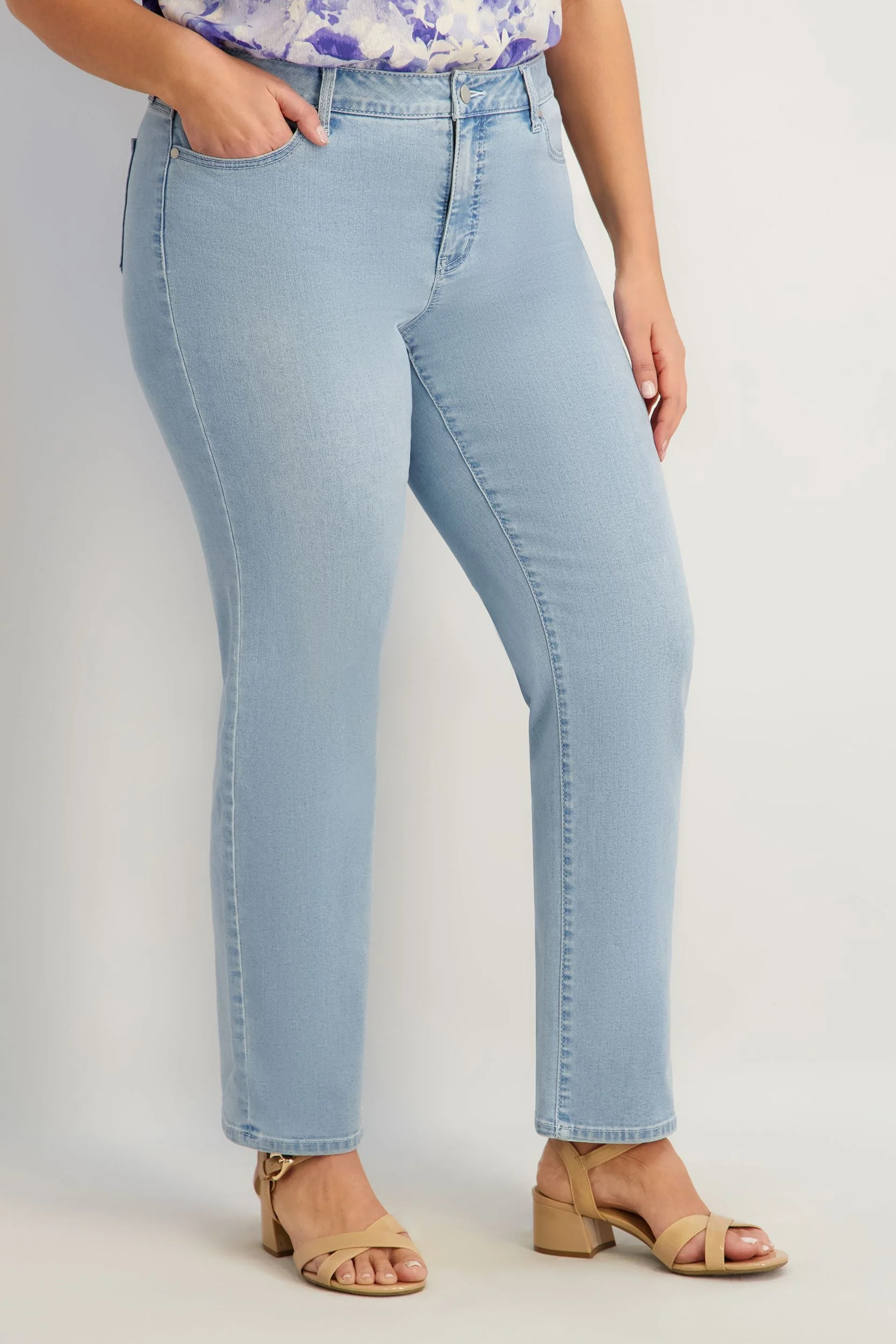 Westport Signature Straight Leg in Light Wash - Plus - Image 3