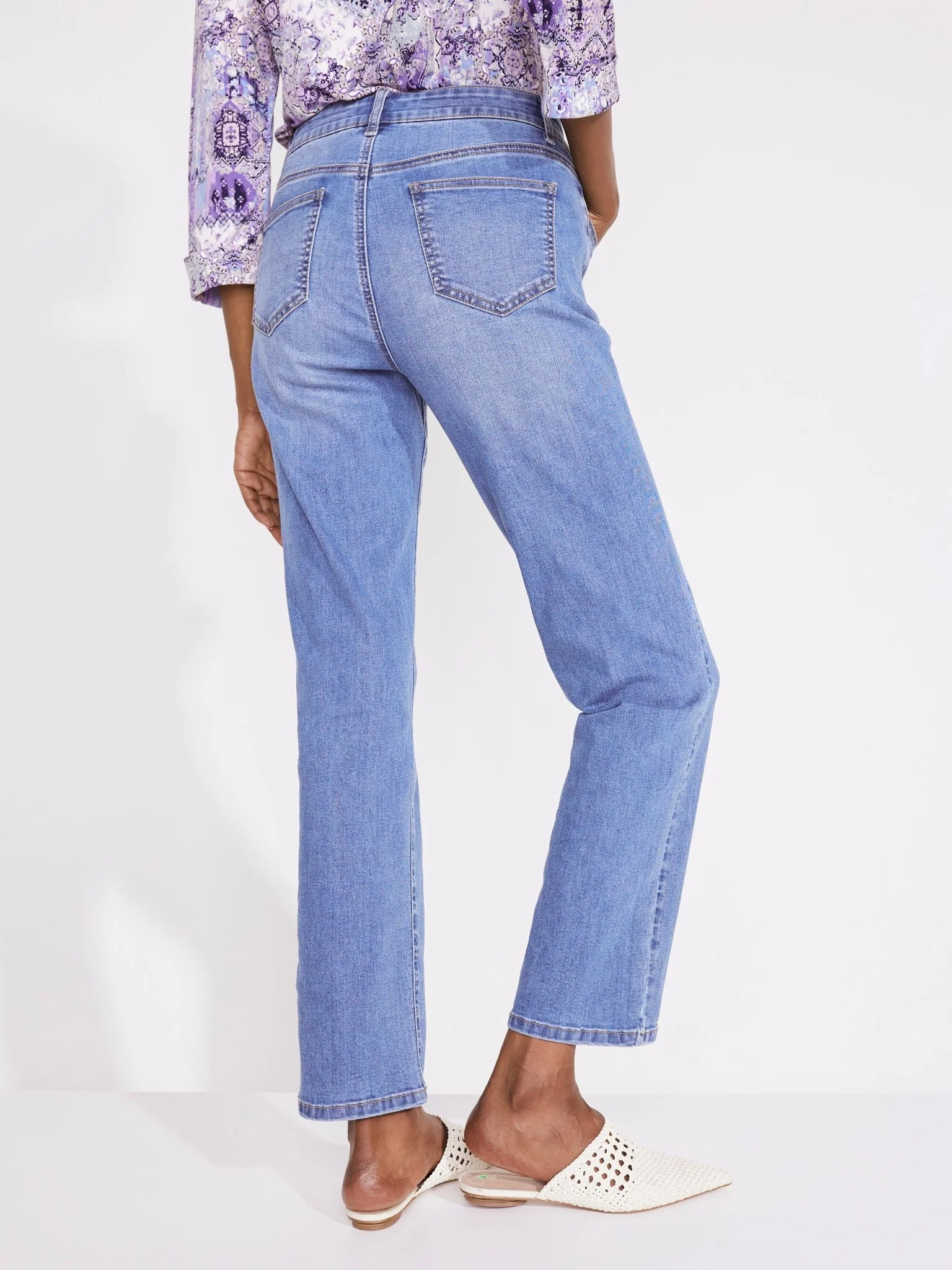 Westport Signature Straight Leg Jeans with Destruction - Image 9