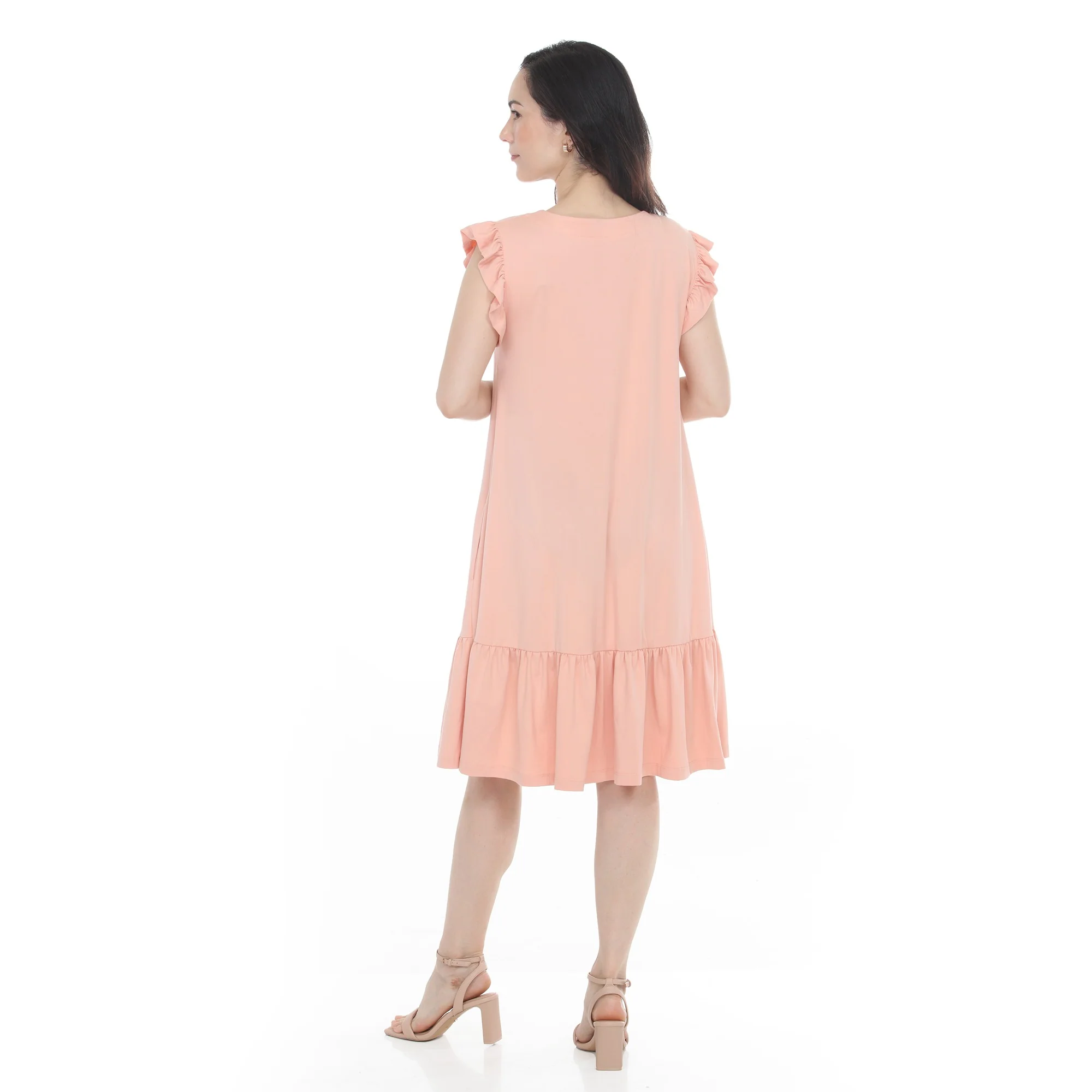 Women's Button Front Tiered Swing Dress - Image 17