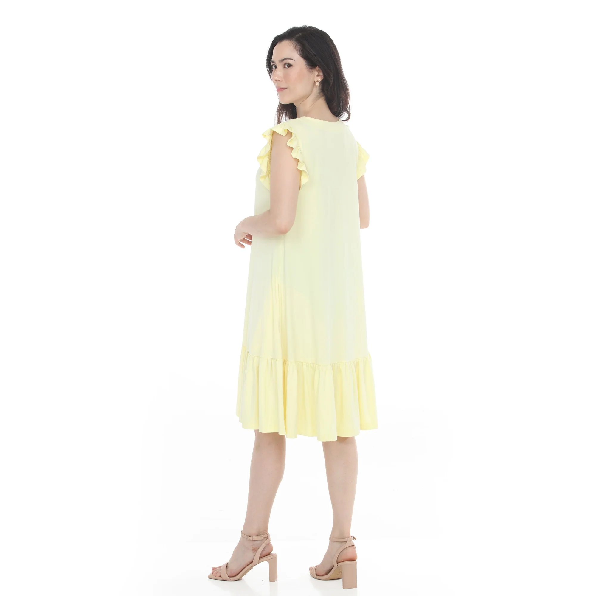 Women's Button Front Tiered Swing Dress - Image 27