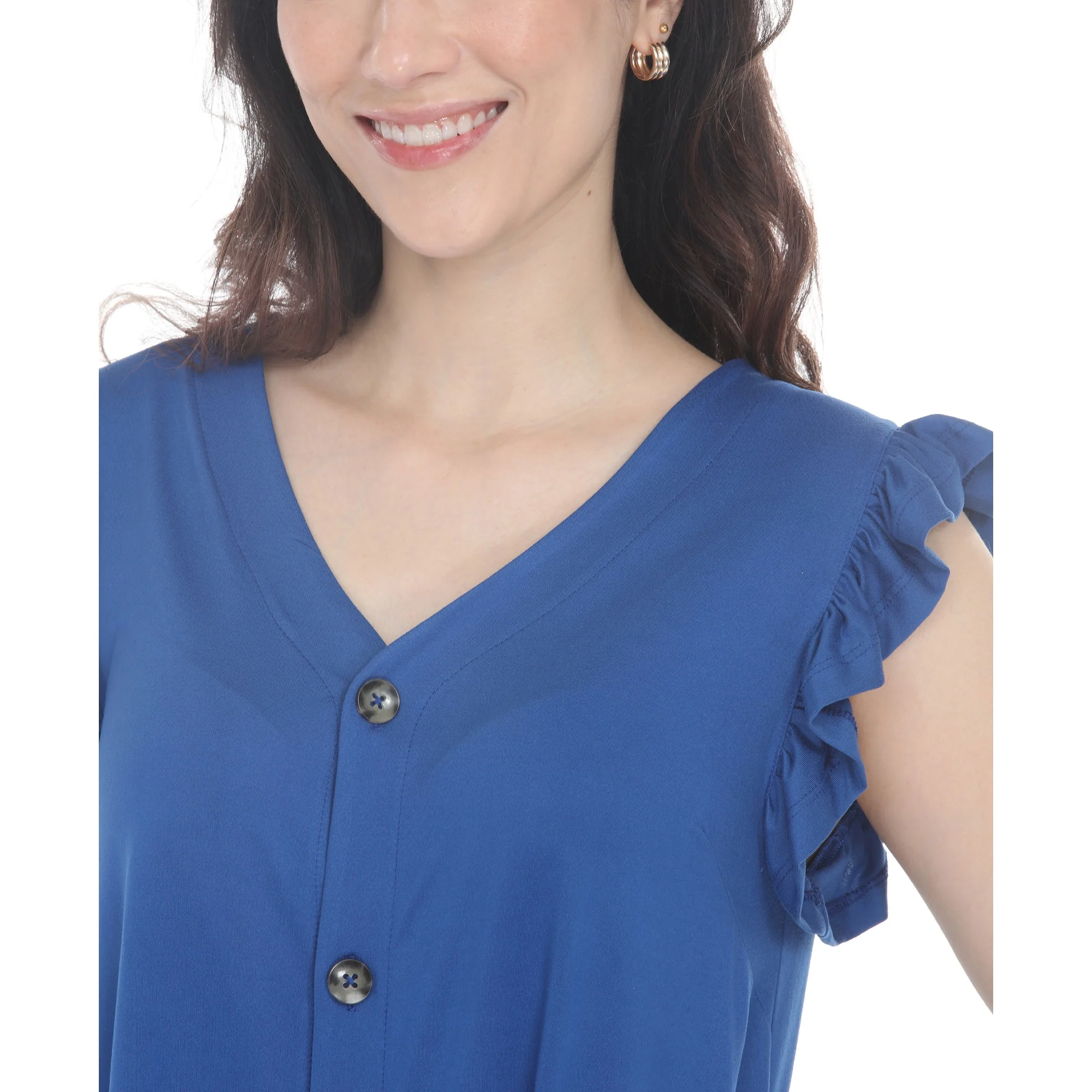 Women's Button Front Tiered Swing Dress - Image 9