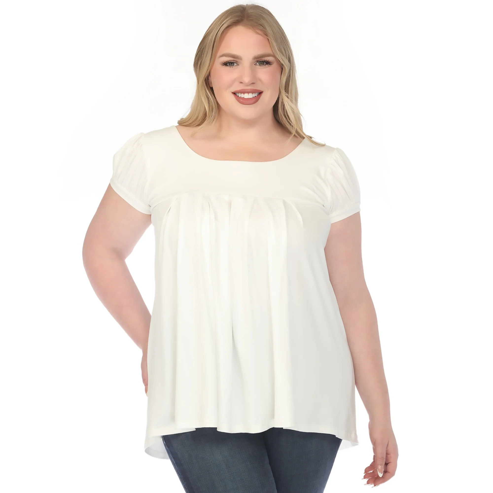 Women's  Cap Sleeve Pleated Top - Image 11