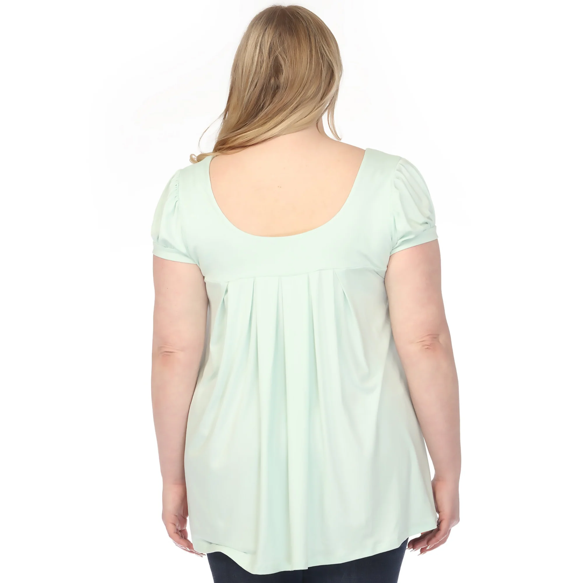 Women's  Cap Sleeve Pleated Top - Image 3