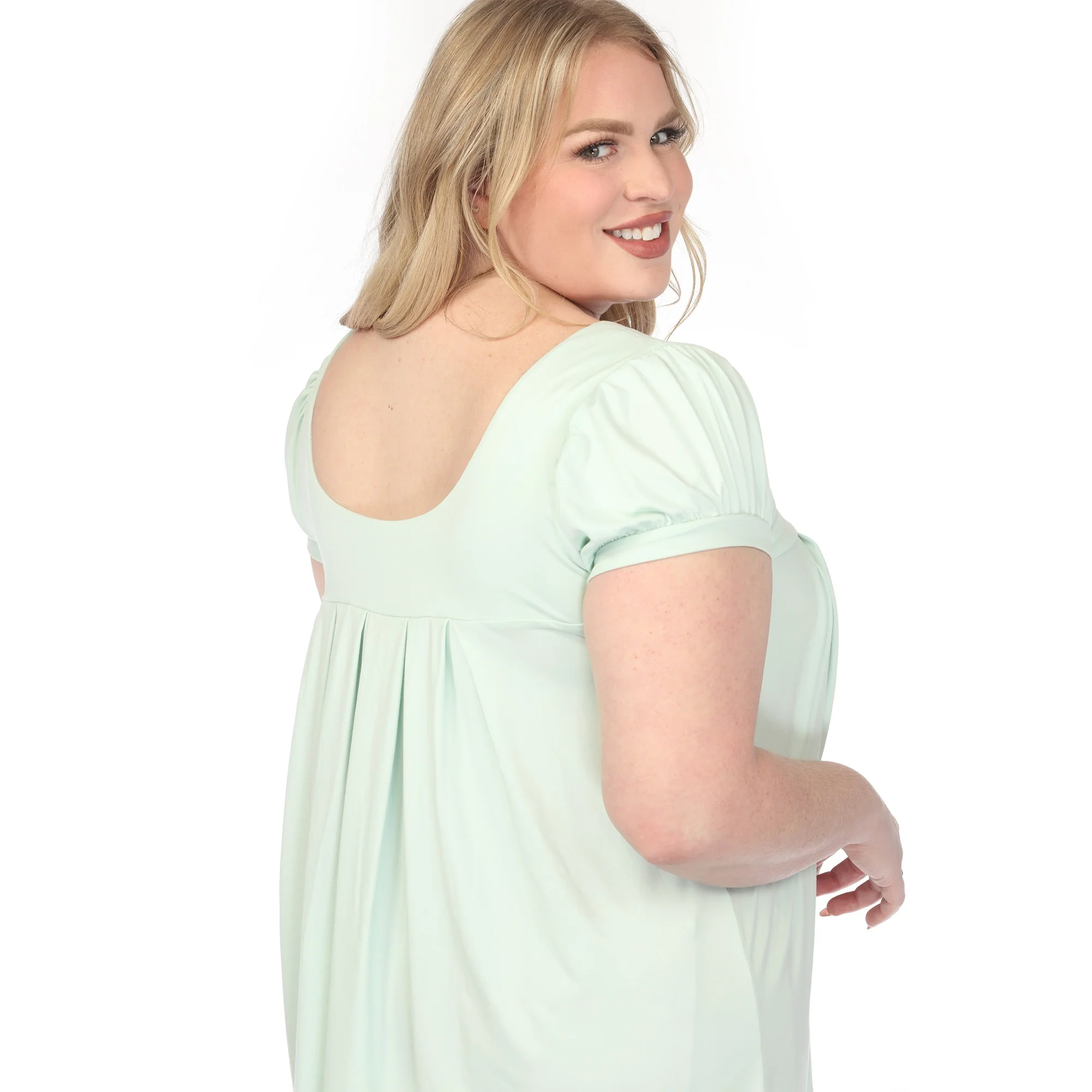 Women's  Cap Sleeve Pleated Top - Image 4