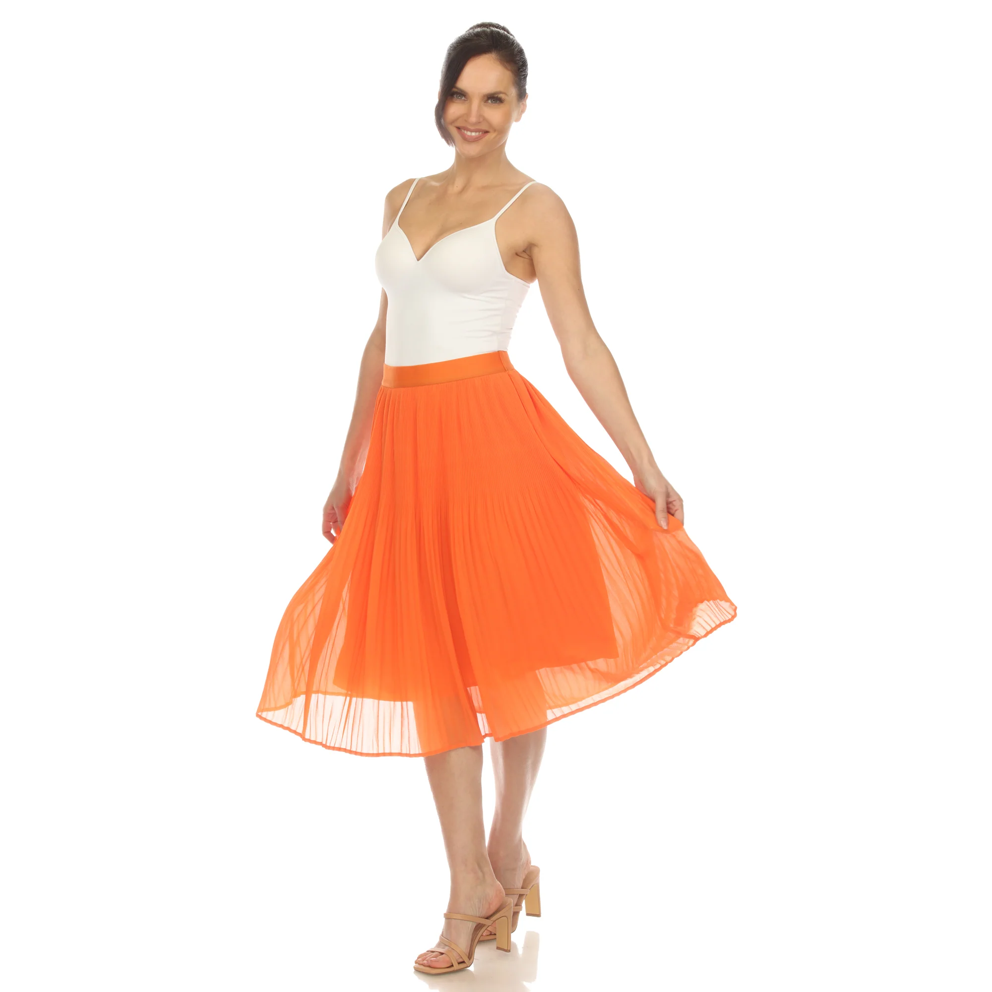 Women's Chiffon Pleated Midi Skirt - Image 11