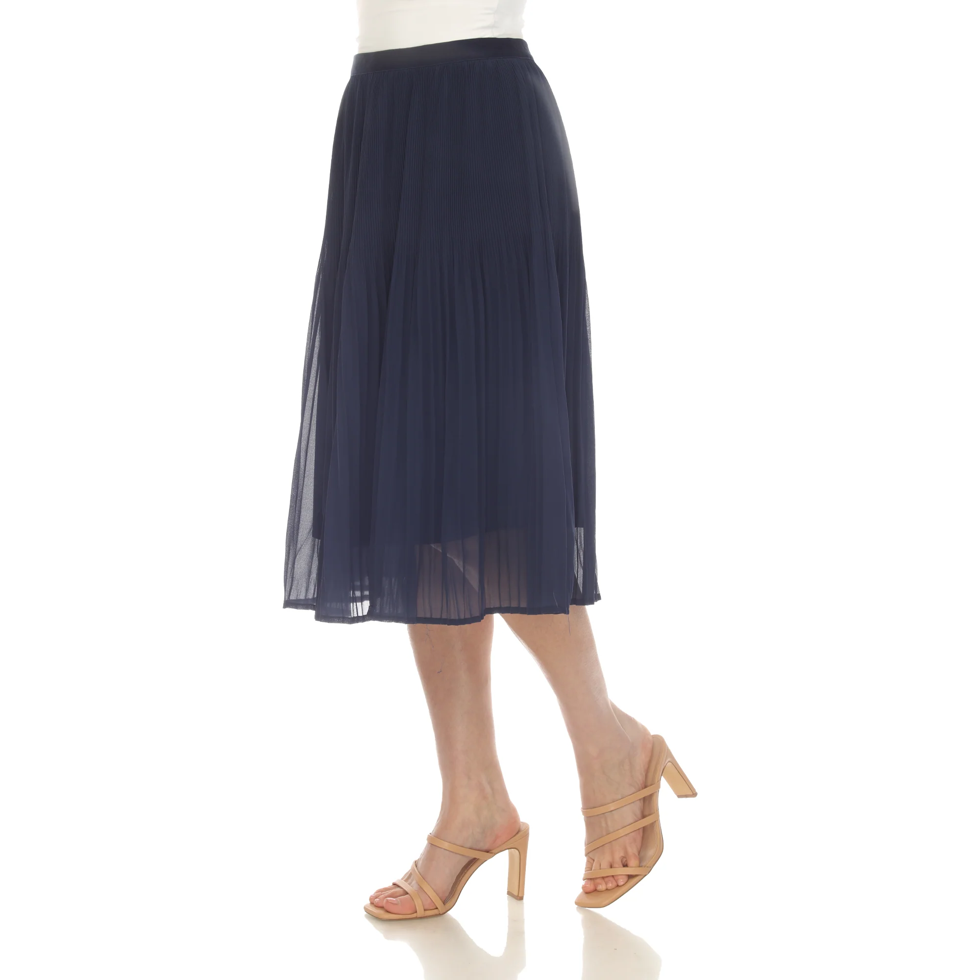 Women's Chiffon Pleated Midi Skirt - Image 2