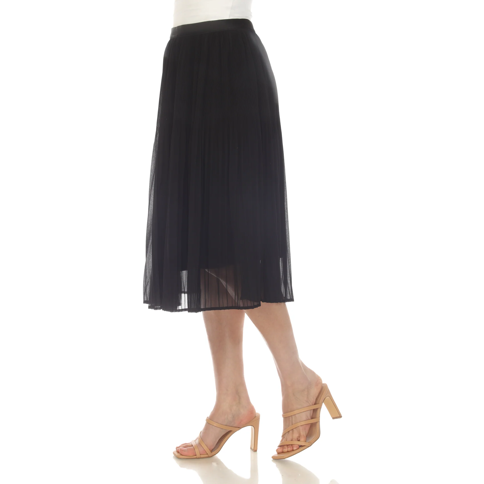 Women's Chiffon Pleated Midi Skirt - Image 23