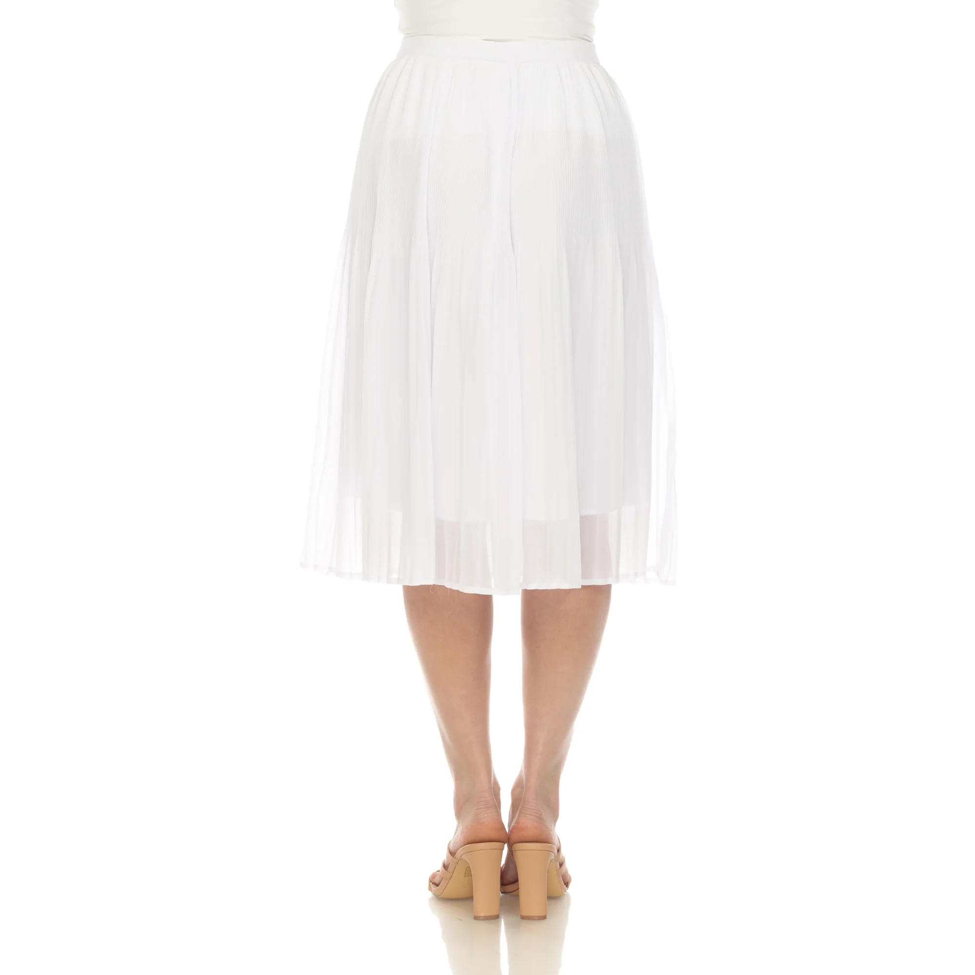 Women's Chiffon Pleated Midi Skirt - Image 8