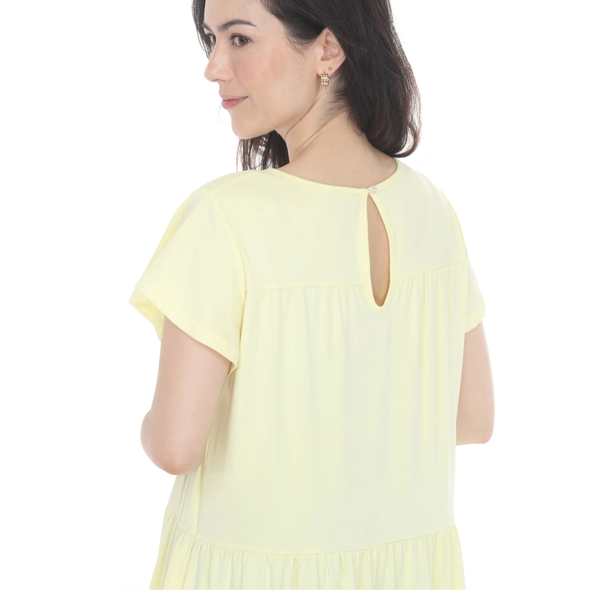 Women's Flutter Sleeve Ruffle Tiered Dress - Image 28