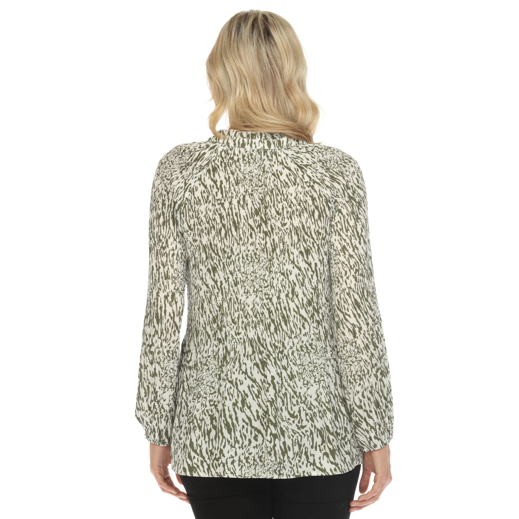 Women's Printed Peasant Blouse - Image 11