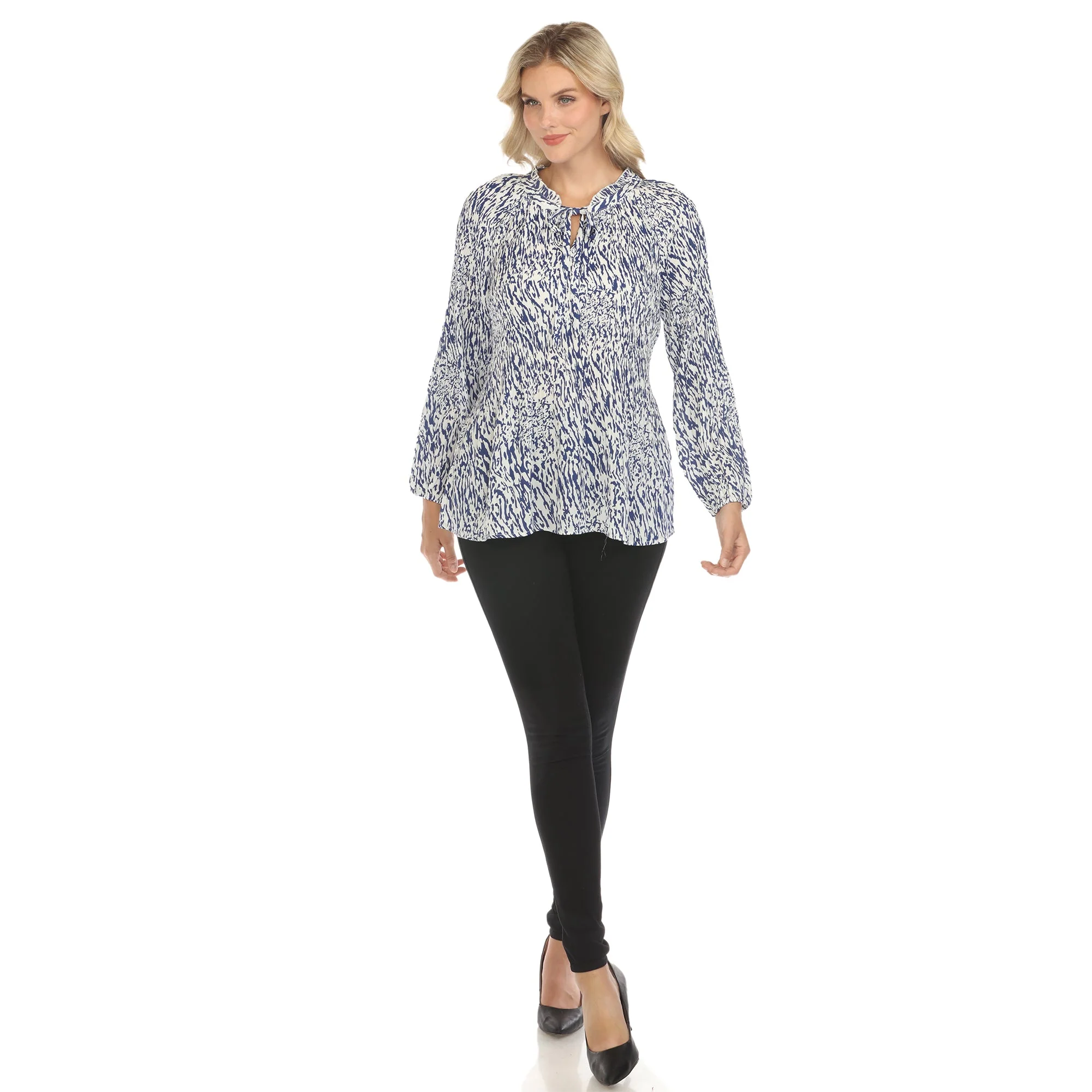 Women's Printed Peasant Blouse - Image 6