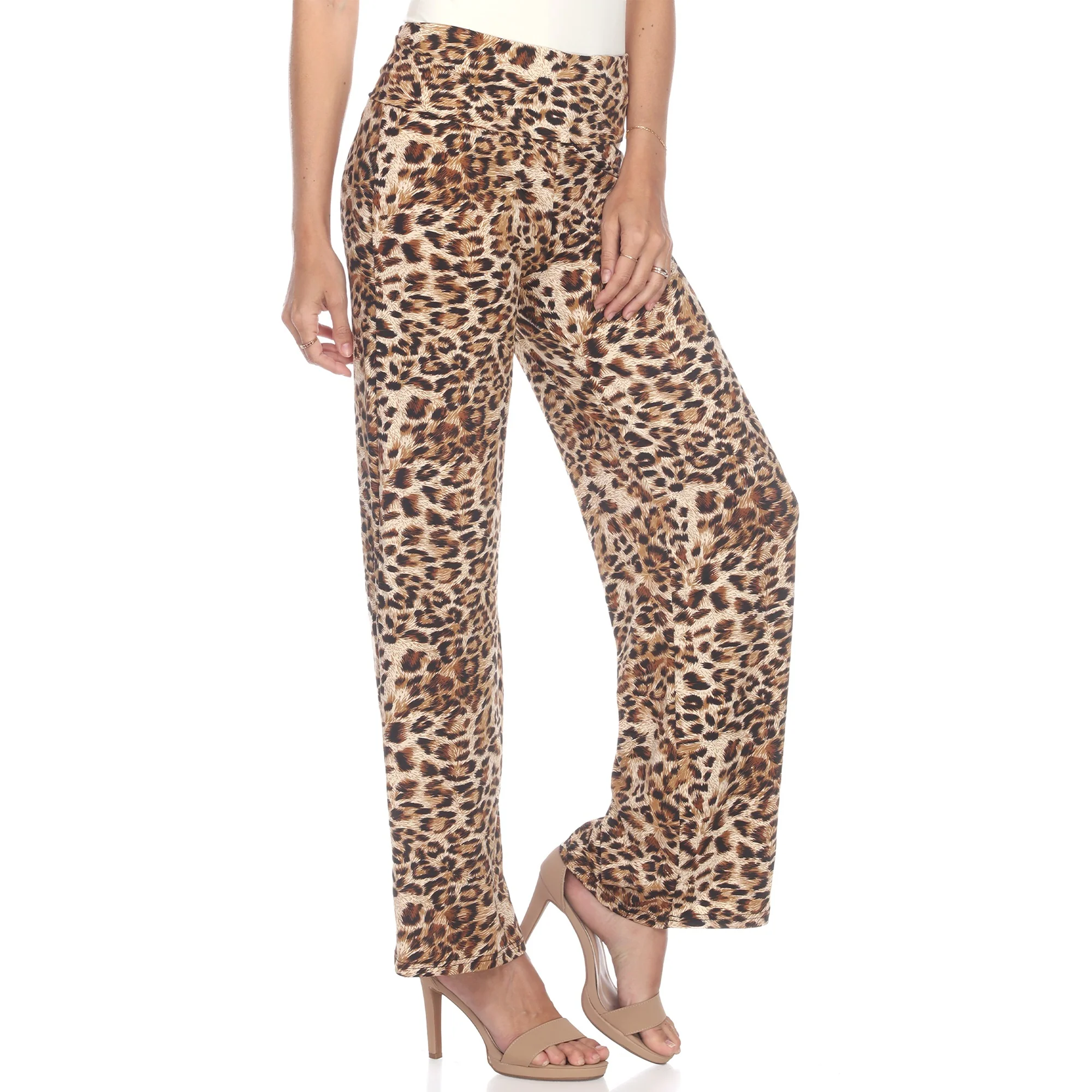 Women's Ruffle Sleeve Top and Animal Print Pant Set - Image 5
