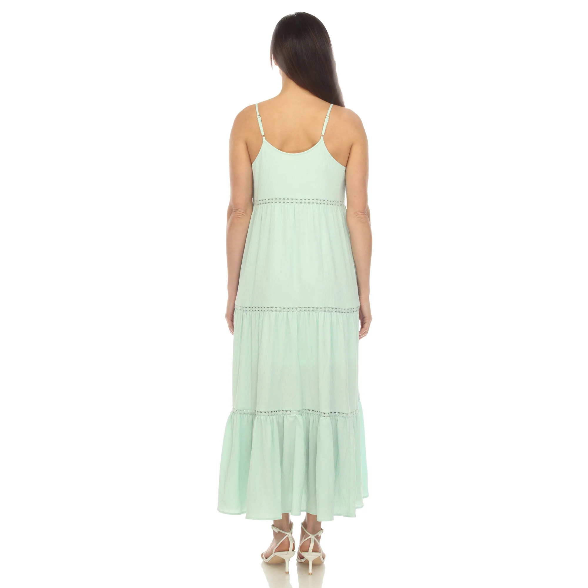 Women's Scoop Neck Tiered Maxi Dress - Image 11