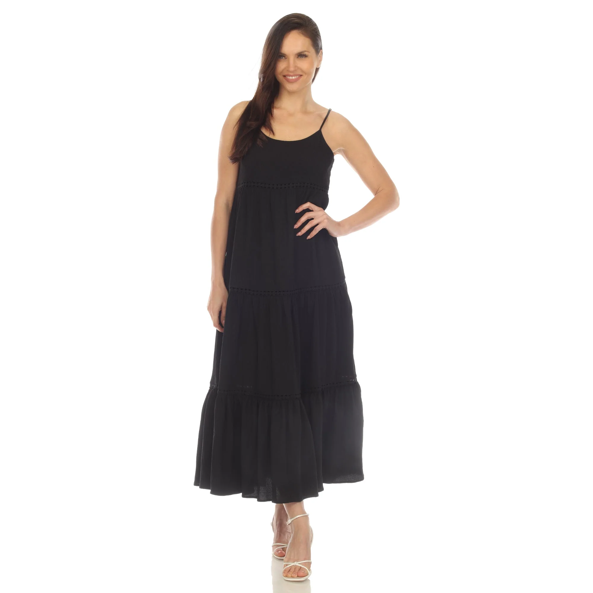 Women's Scoop Neck Tiered Maxi Dress - Image 19