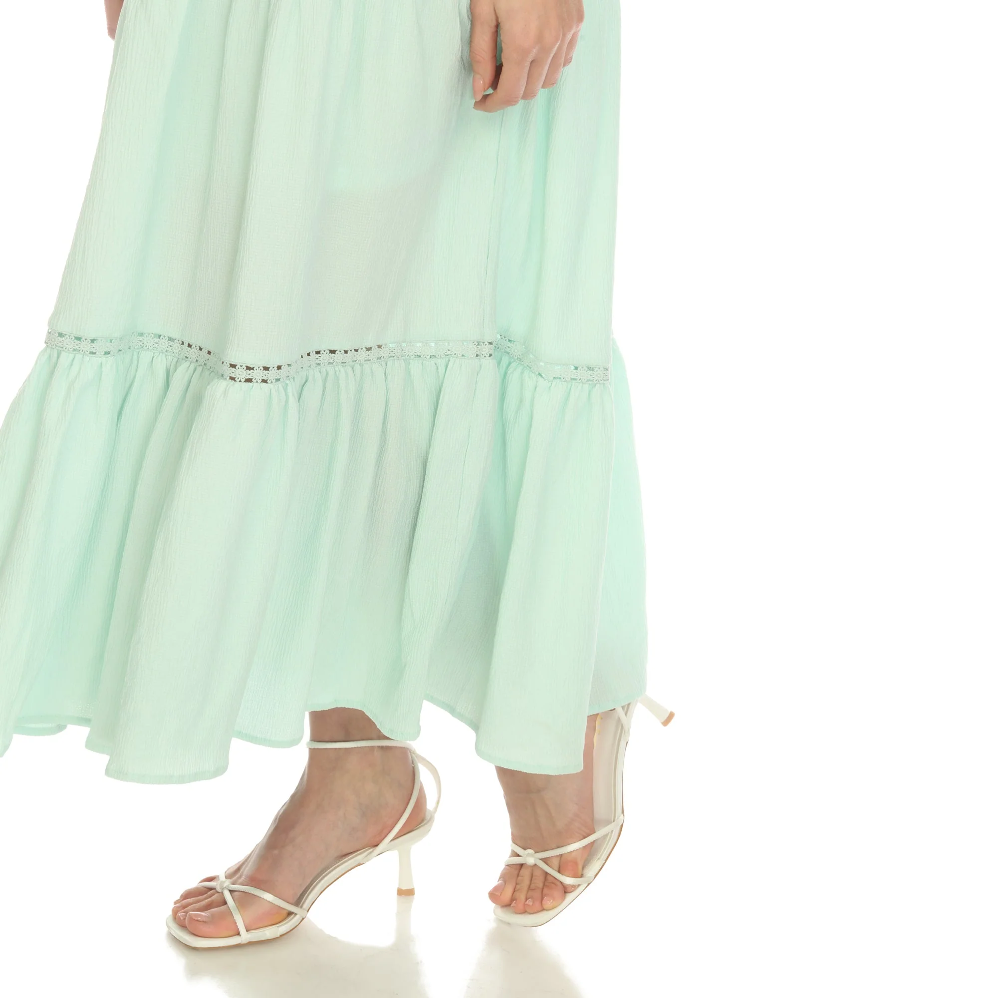 Women's Scoop Neck Tiered Maxi Dress - Image 5