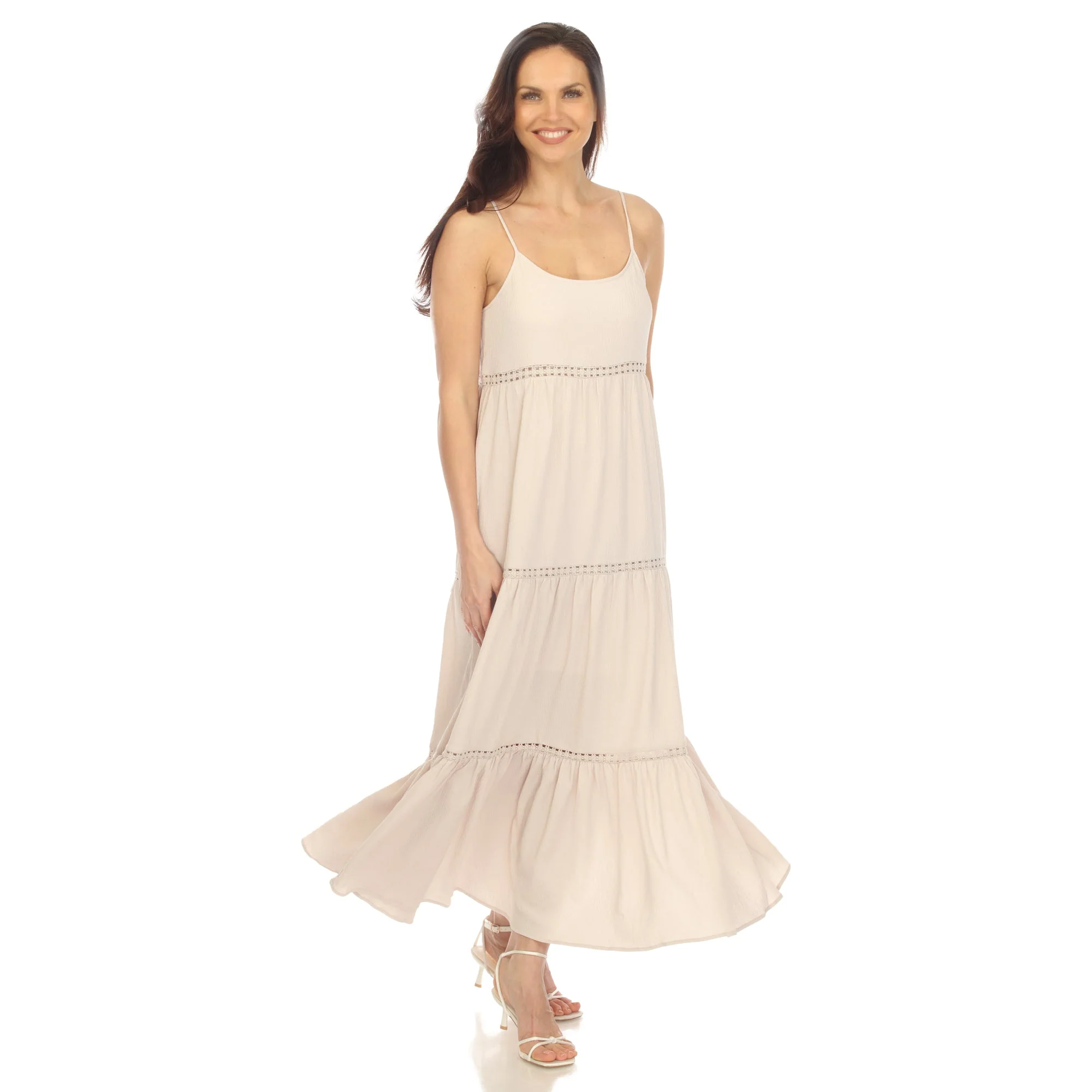 Women's Scoop Neck Tiered Maxi Dress - Image 6