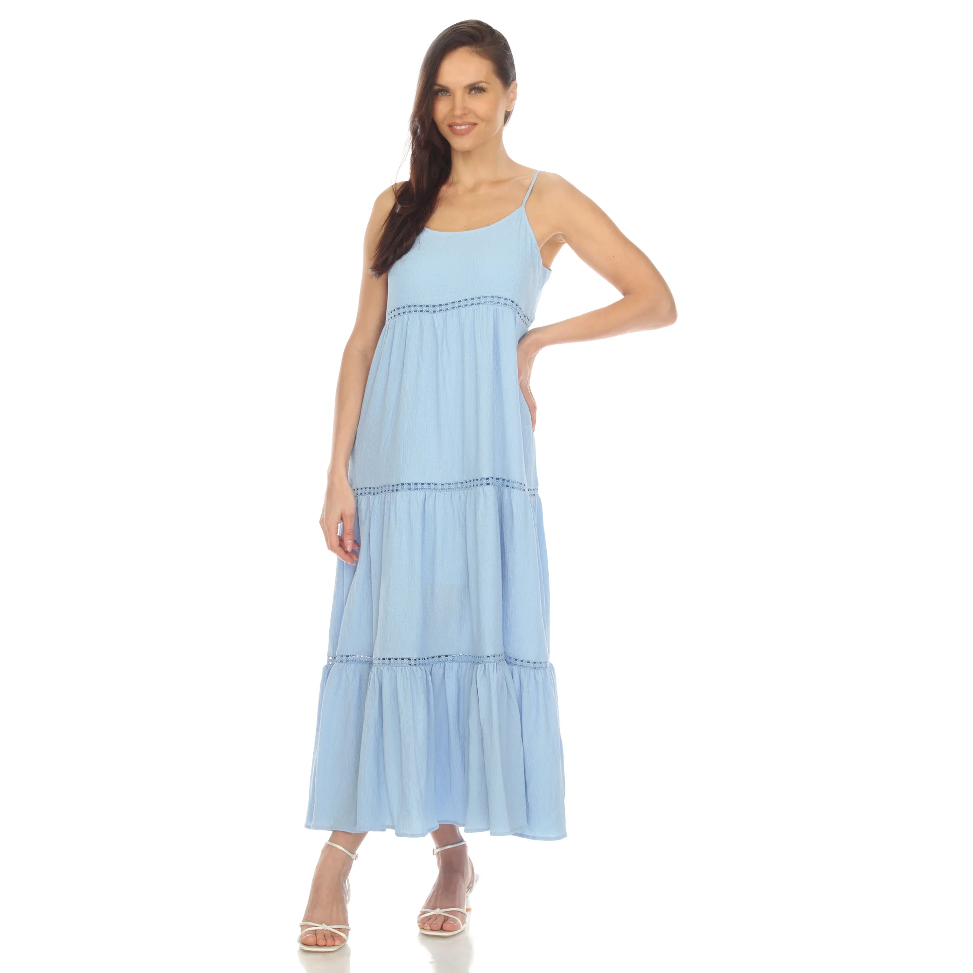 Women's Scoop Neck Tiered Maxi Dress - Plus - Image 24