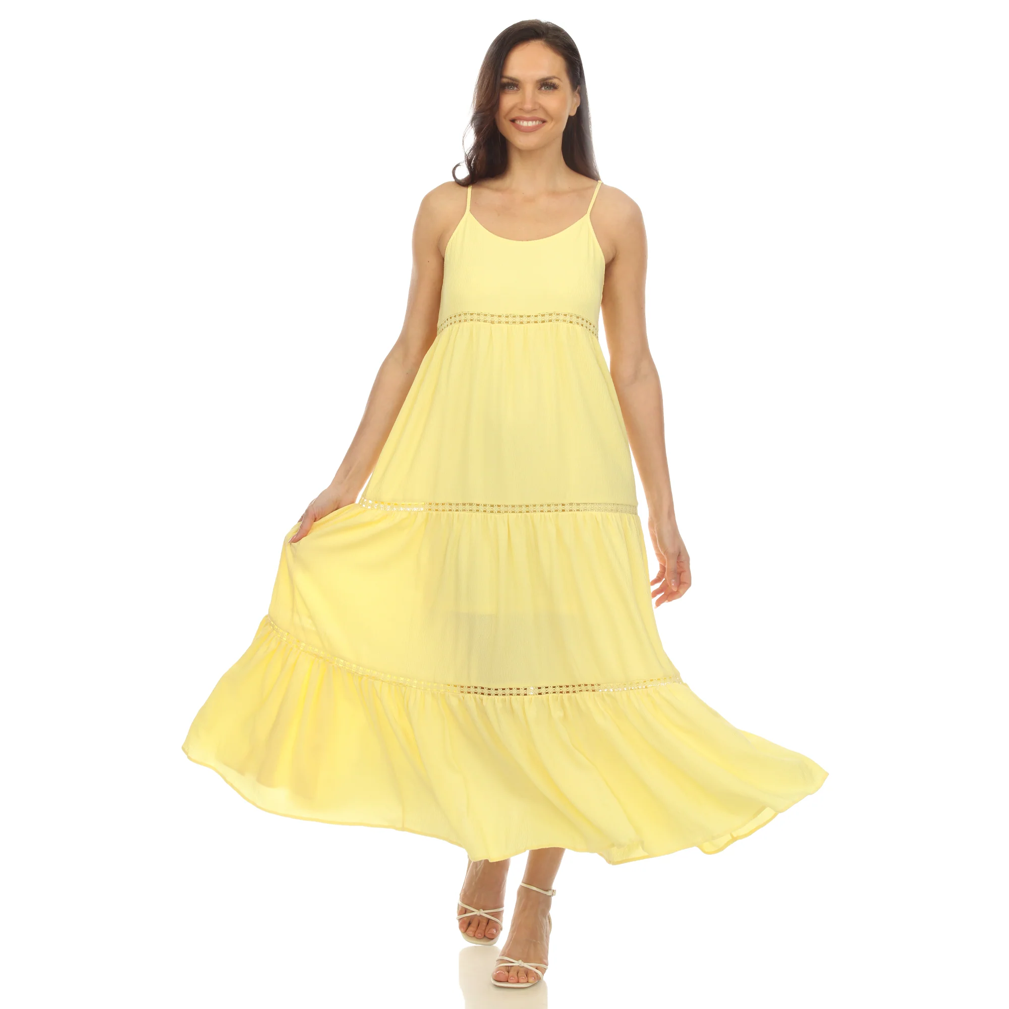 Women's Scoop Neck Tiered Maxi Dress - Plus - Image 36