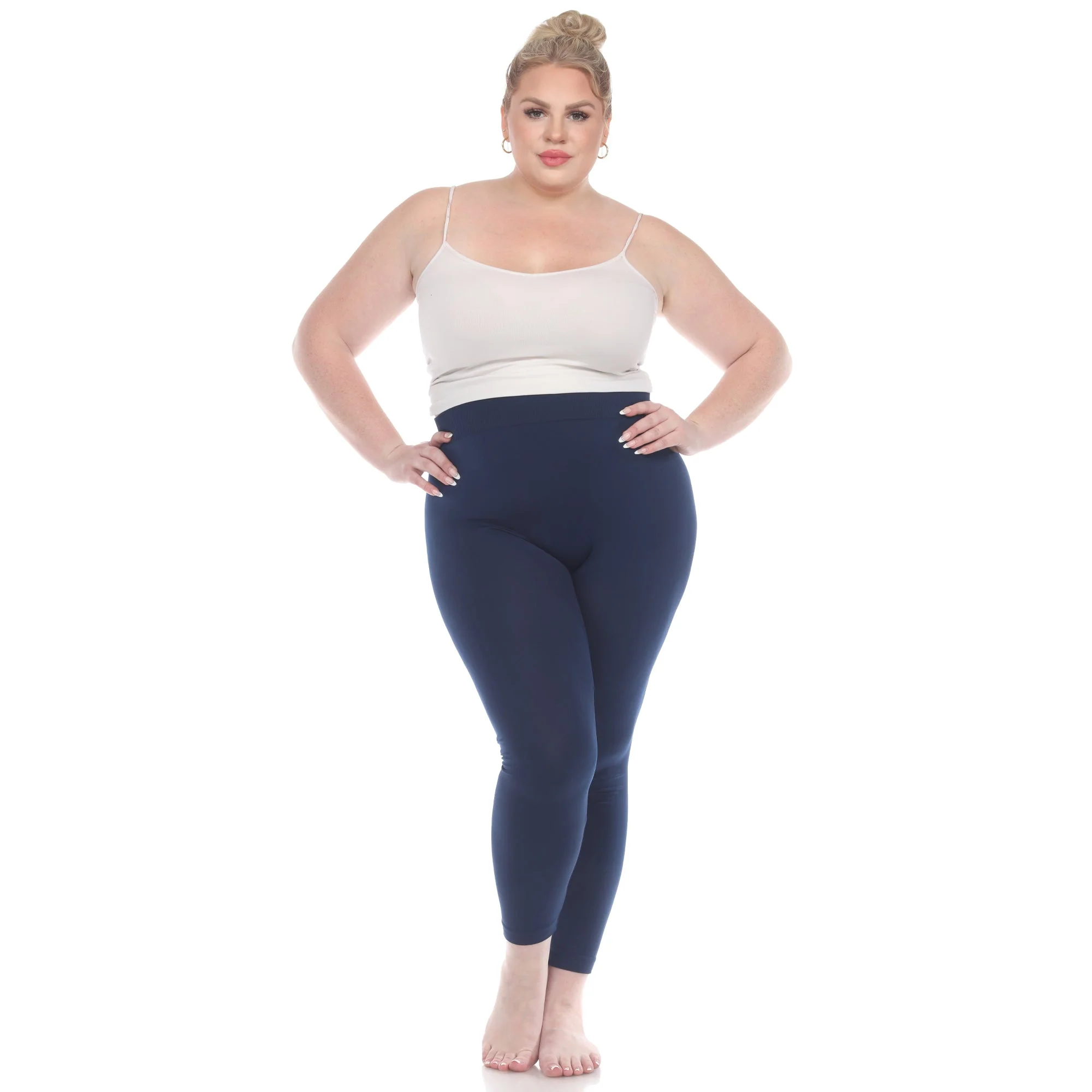 Women's Super-Stretch Solid Leggings - Plus - Image 24